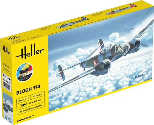 Heller Starter Kit Bloch 174 1/72 maquette avion complète