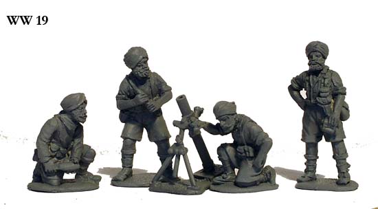 Perry Miniatures WW19 mortier Sikh 3 inch +4 figurines