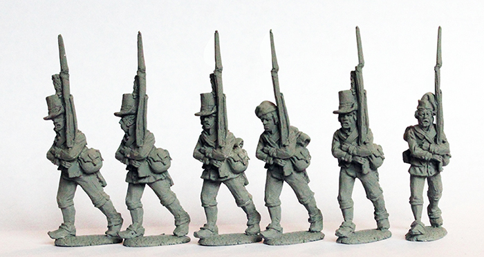 Perry Napoleonic DAN19 Landeværn figurines marche sabots