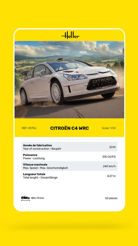 Heller Historical Collection Citroën C4 WRC 1/24 maquette voiture rallye