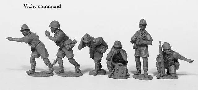Perry World War 2 FWW 20 Vichy figurines commandement