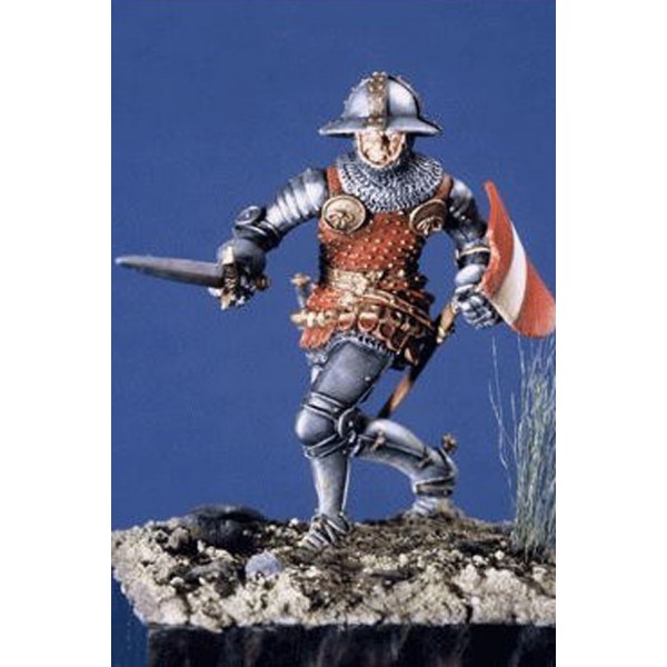 ART GIRONA Miniatures Homme d'armes XIVe figurine 54 mm