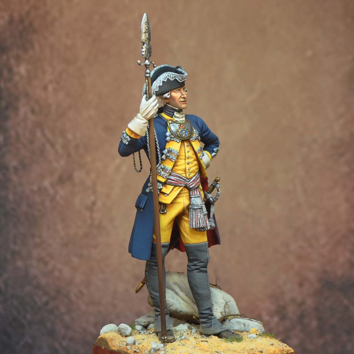 ART GIRONA 70mm Officer Leib Infantry Hesse 1775 figurine 70mm