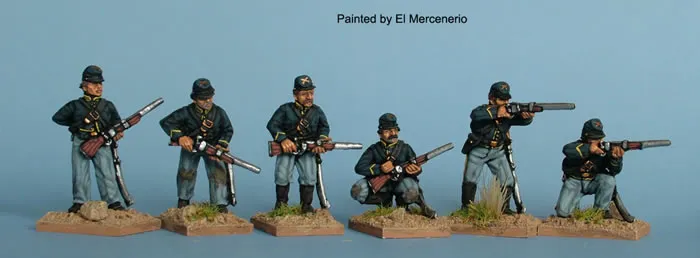 Perry ACW7 Union cavalerie tirailleurs Sharps figurines