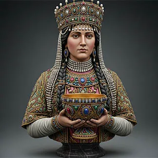 ART GIRONA Busts Theodora buste 1/10 à peindre Byzance
