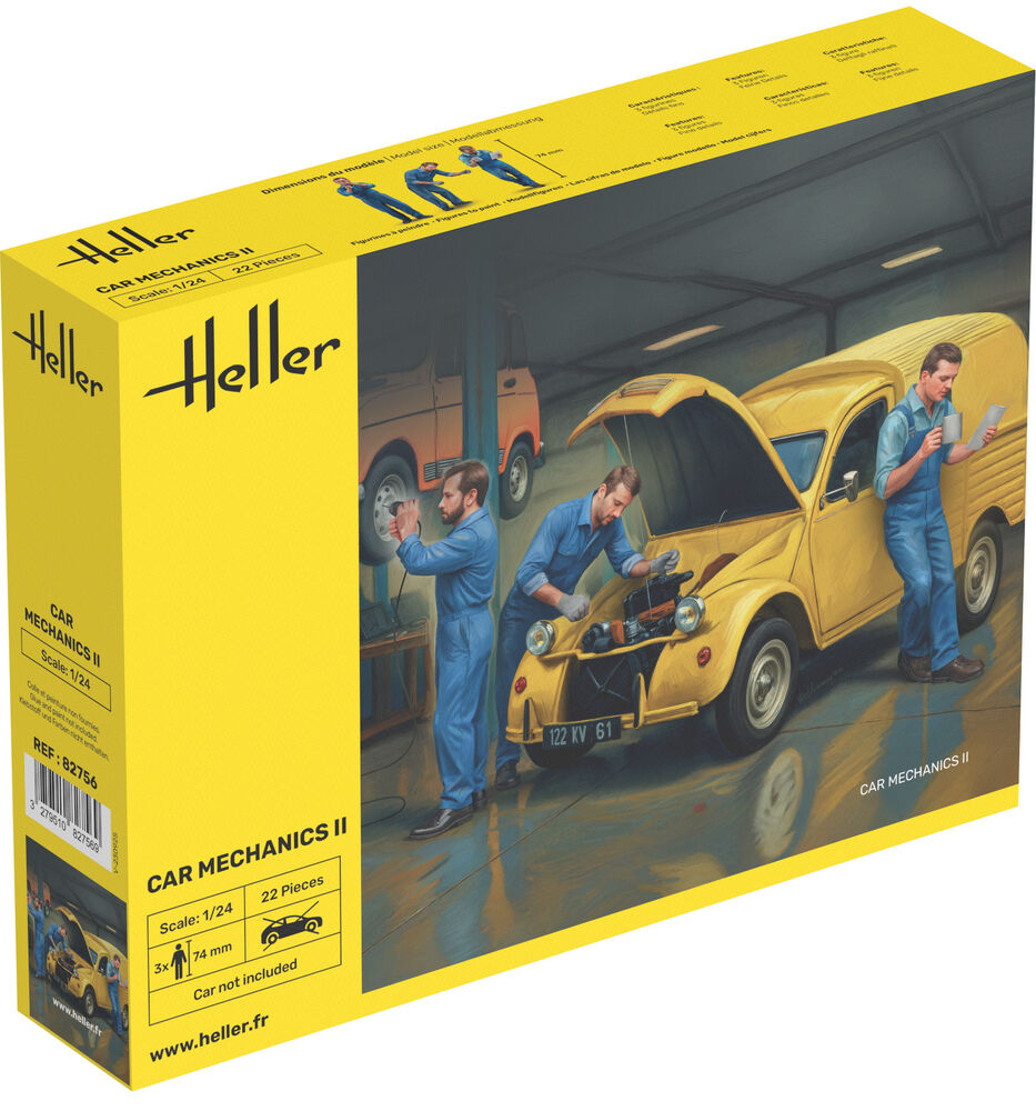 Heller Historical Collection Car Mechanics II figurines 1/24 garage