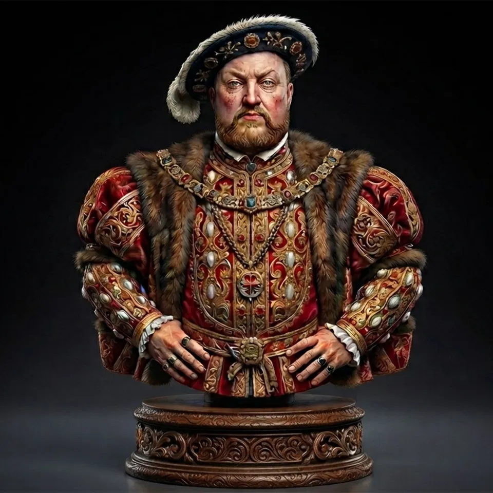 Art Girona Busts Henry VIII buste à peindre résine historique