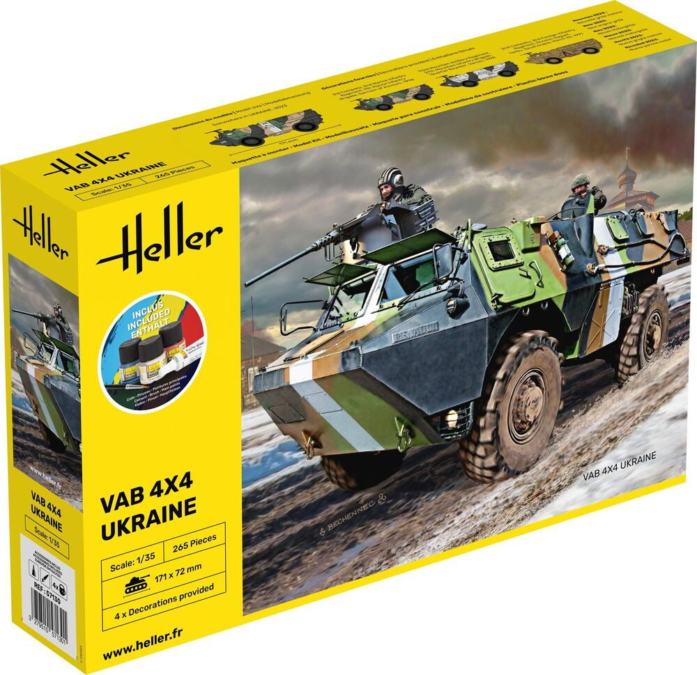 Heller Starter Kit VAB 4x4 Ukraine maquette blindé 1/35