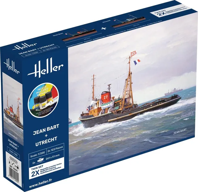 Heller Twinset Jean Bart + Utrecht 1/200 maquette bateau