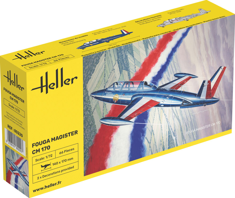 Heller Fouga Magister CM 170 maquette avion 1/72
