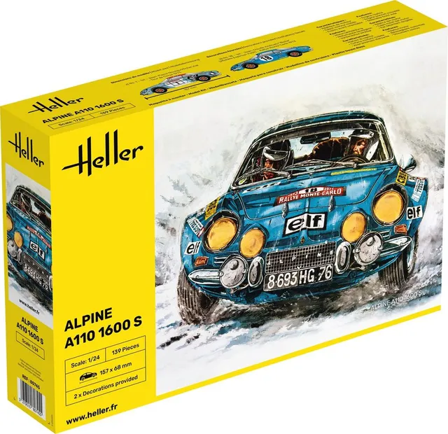 Heller Historical Collection Alpine A110 1600S maquette 1/24 rallye