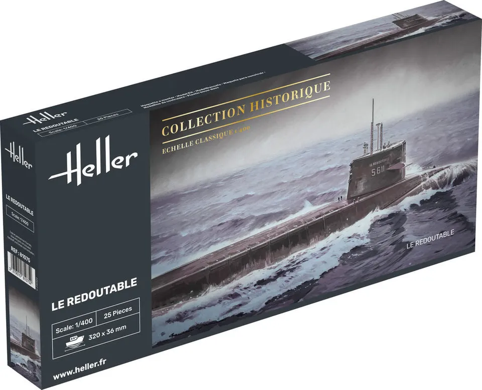 Heller Redoutable U-Boot S/M maquette sous-marin 1/400
