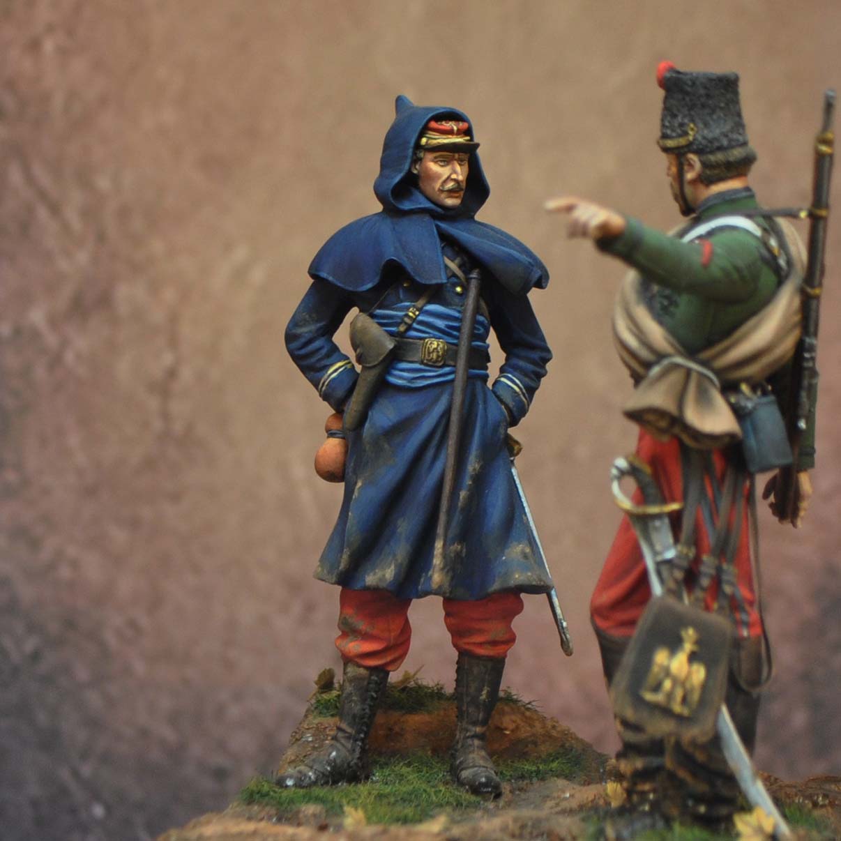 ART GIRONA 70mm Line Infantry Officer France 1870 figurine