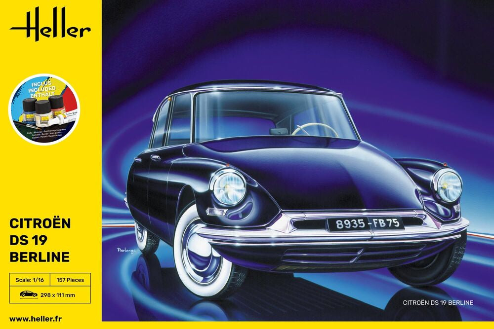 Heller Starter Kit Citroën DS 19 maquette voiture 1/16 complète
