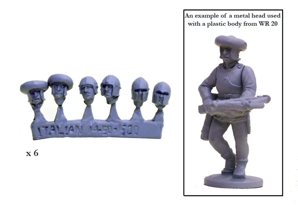 Perry Miniatures European Armies EA23 têtes italiennes x36 métal