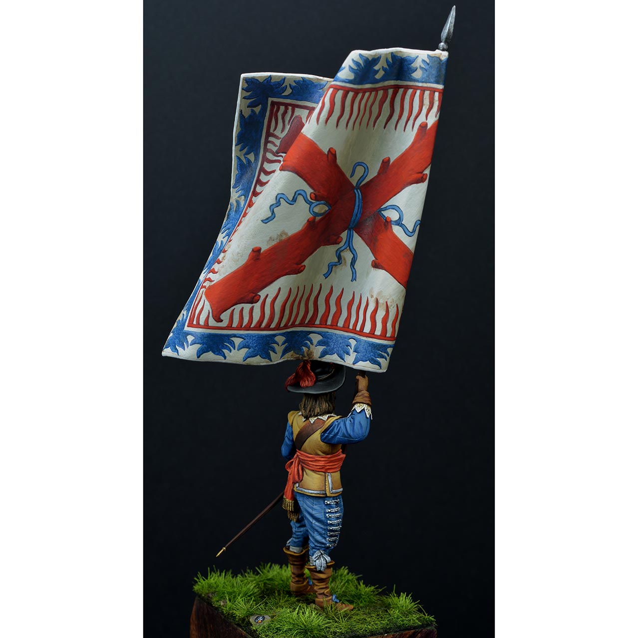 ART GIRONA General Serie Porte-drapeau Espagnol 1618 figurine