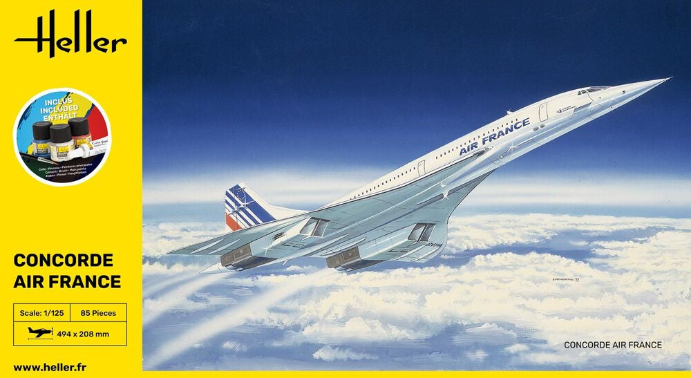 Heller Starter Kit Concorde AF 1/125 maquette avion complet