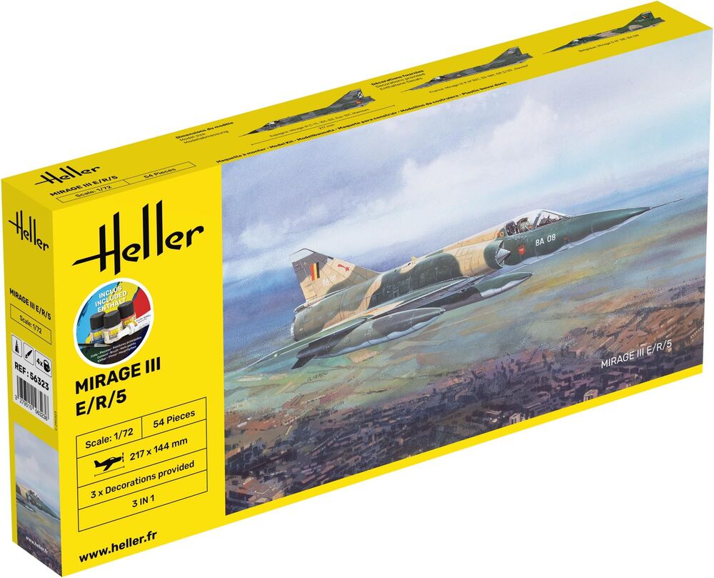 Heller Starter Kit Mirage III E 1/72 maquette avion jet