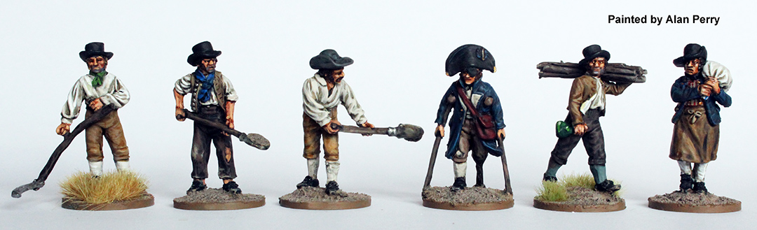 Perry Miniatures Napoleonic NX9 Labourers figurines civils