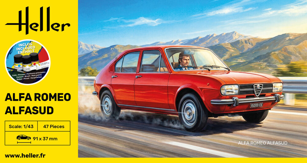 Heller Starter Kit Alfa Romeo Alfasud 1/43 maquette voiture kit complet