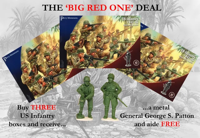 Perry Miniatures World War 2 US2 Big Red One figurines boîte