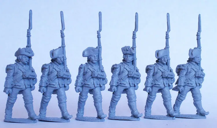 Perry AW156 figurines chasseurs français attaque habits 1779