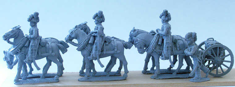 Perry Napoleonic BH42 artillerie attelage figurines 6 chevaux