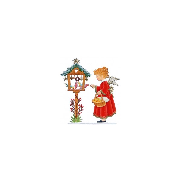 Art Girona Miniatures Angel at the bird house figurine 54 mm