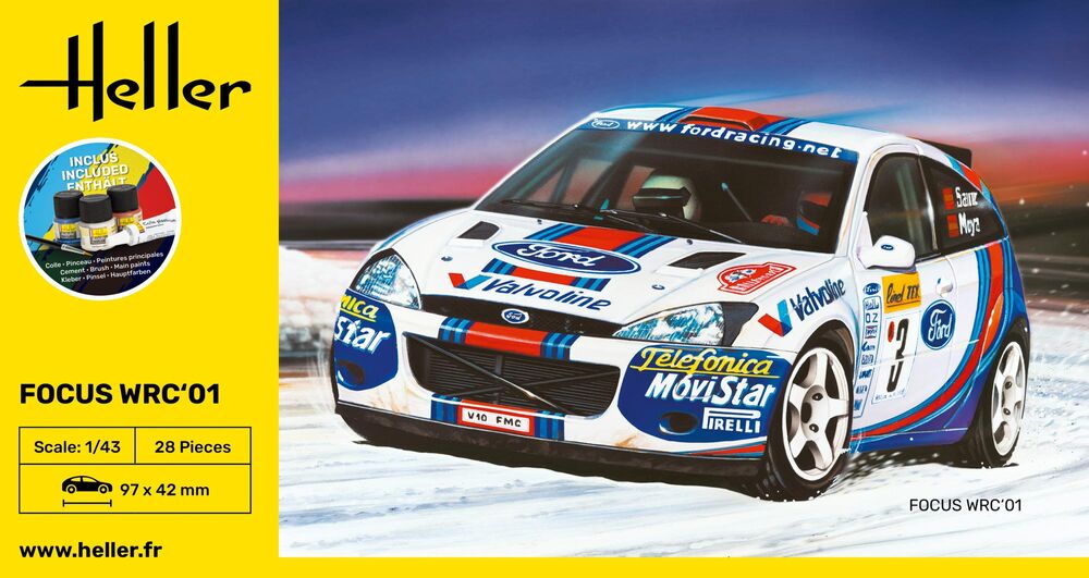 Heller Starter Kit Focus WRC 01 maquette 1/43 rallye