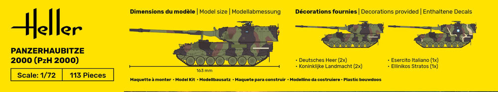 Heller Historical Collection Panzerhaubitze 2000 maquette char 1/72