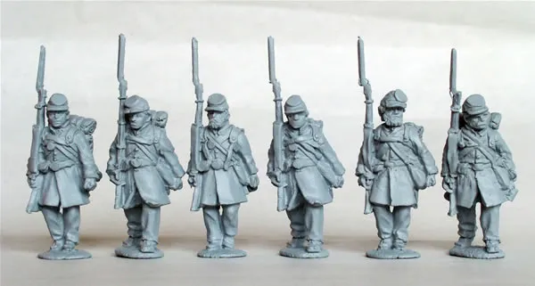 Perry ACW34 Infanterie Union frock coats figurines avance