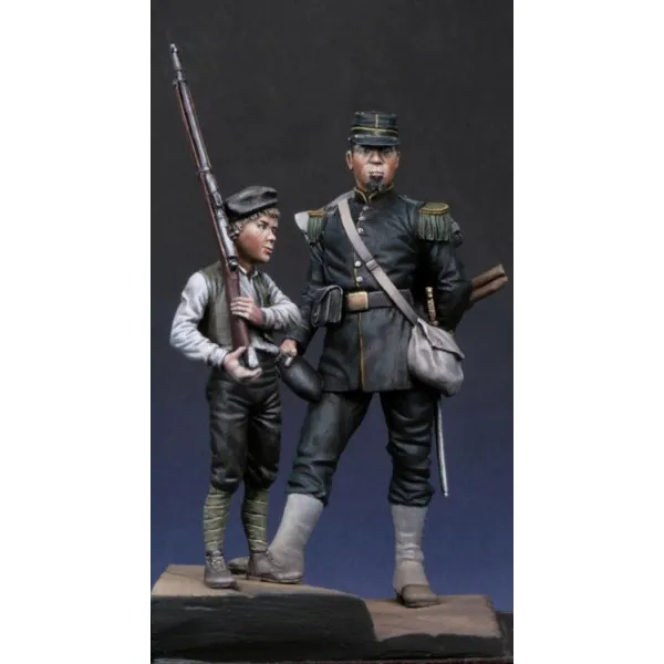 Art Girona Miniatures Chasseur à pied 1870 + enfant figurine