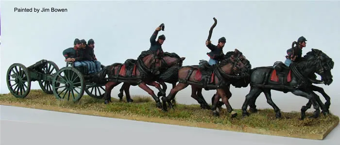 Perry Miniatures American Civil War ACW6 limber figurines Union au galop